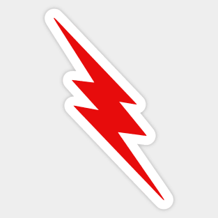 Red Lightning Bolt Sticker